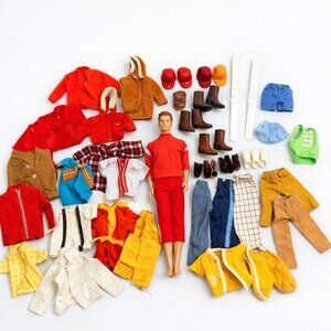 Barbie Ken doll Allan doll Midge's boyfriend with Vintage Ken clothes lot 1960's
